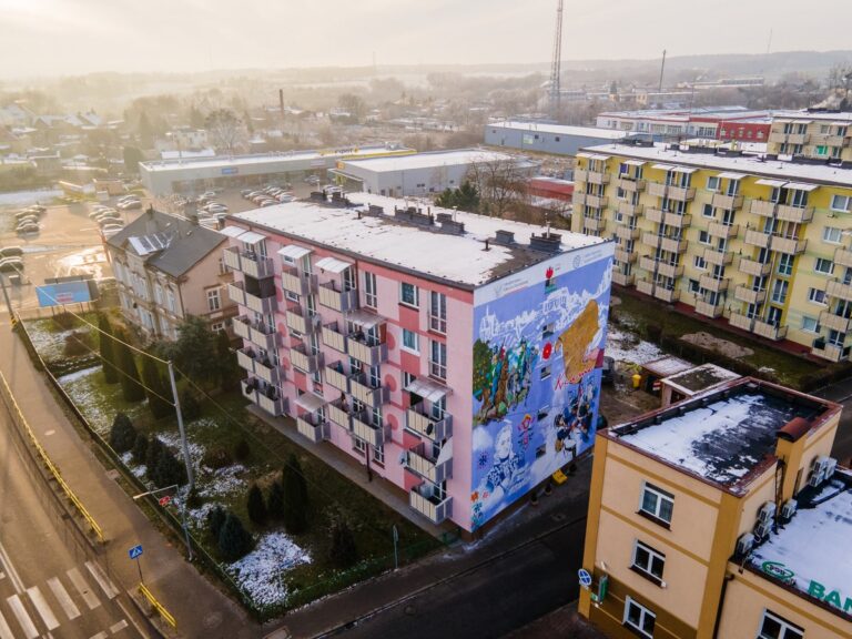 Mural historyczny w Nowe nad Wisłą